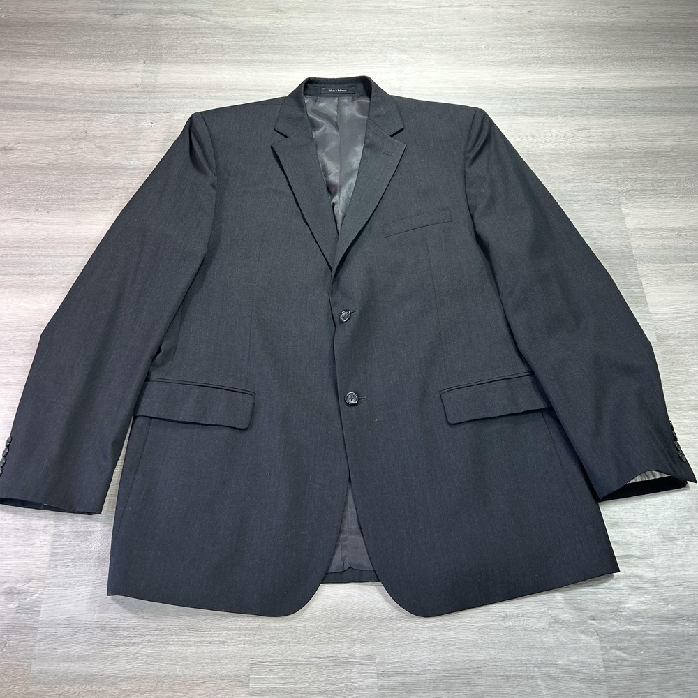 Pronto Uomo Suit Jacket Mens 46 X-Long‎ Gray Wool 2 Button Dress Blazer